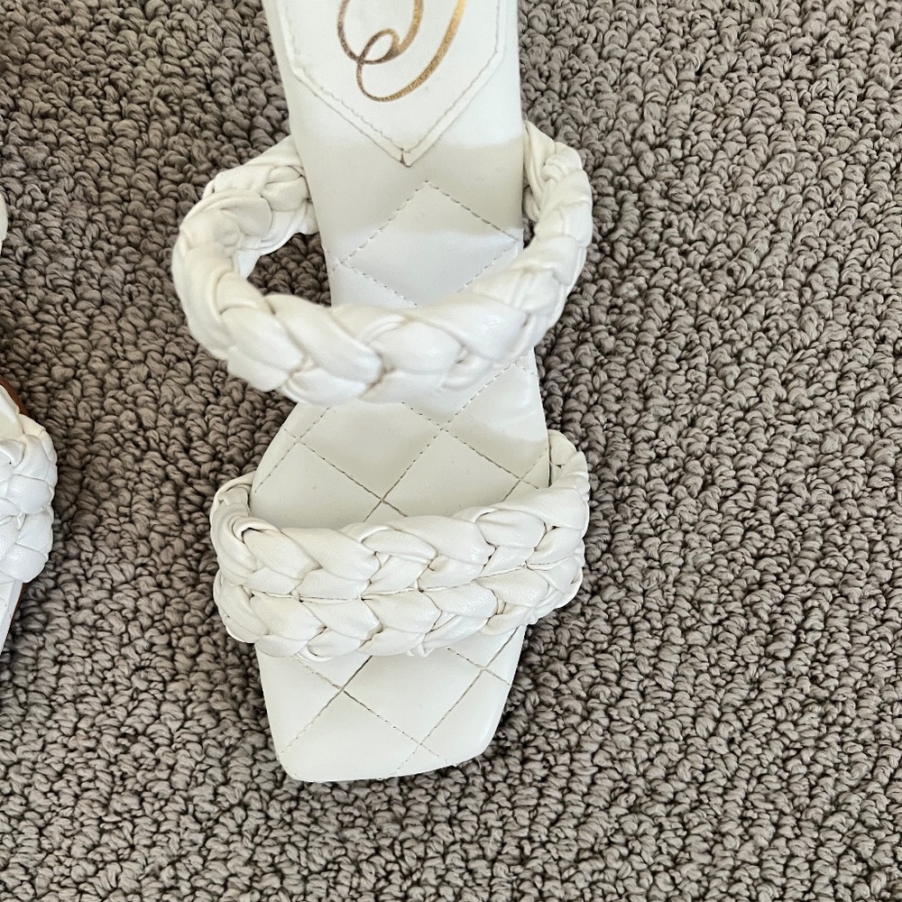 Sam Edelman white quilted heels - Picture 3 of 5